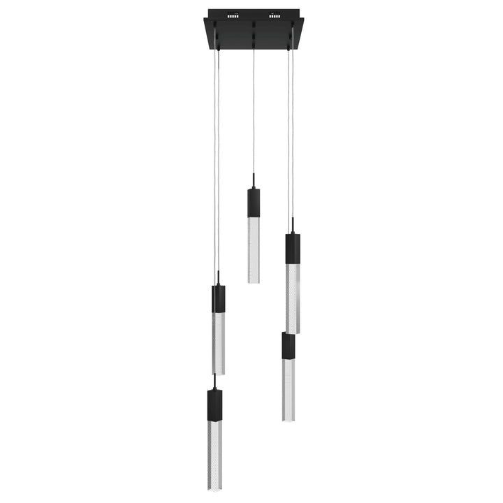The Original Glacier LED Chandelier in Black/Snow Acrylic by Avenue Lighting