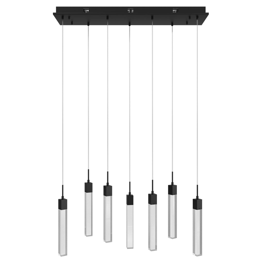 The Original Glacier LED Chandelier in Black/Snow Acrylic by Avenue Lighting