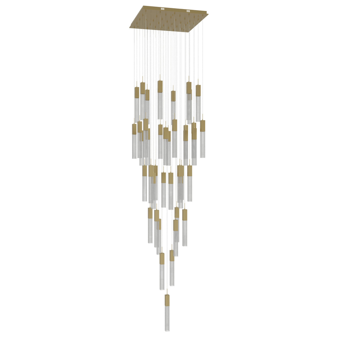 The Original Glacier Sputnik Chandelier in Brushed Brass/Snow by Avenue Lighting