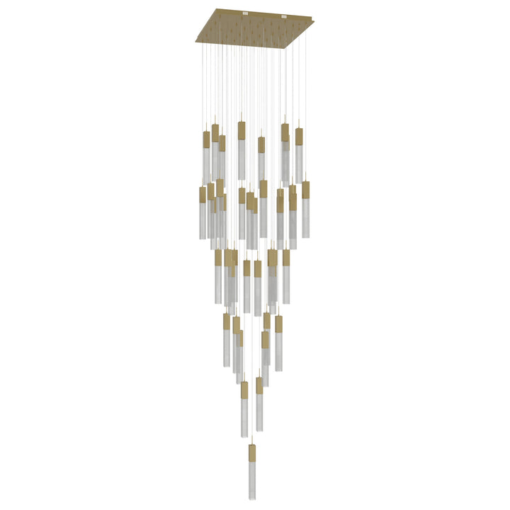 The Original Glacier Sputnik Chandelier in Brushed Brass/Snow by Avenue Lighting