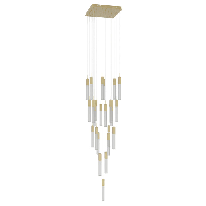 The Original Glacier Sputnik Chandelier in Brushed Brass/Snow by Avenue Lighting
