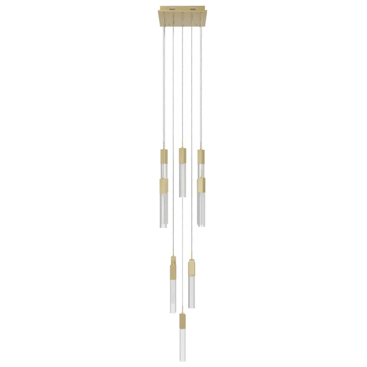 The Original Glacier Sputnik Chandelier in Brushed Brass/Snow Acrylic by Avenue Lighting