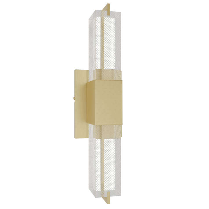 The Original Glacier LED Wall Sconce in Brushed Brass/Snow by Avenue Lighting