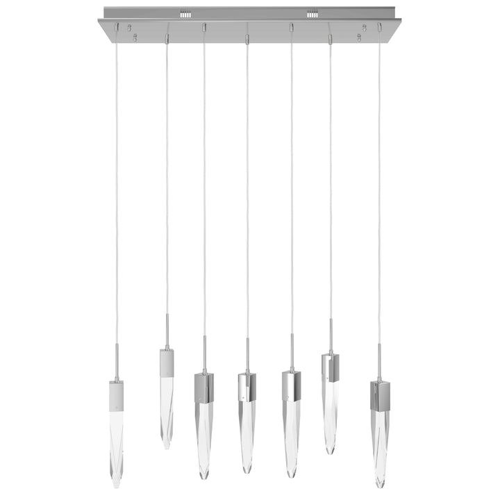 Aspen LED Chandelier in Polished Chrome/Clear Crystals by Avenue Lighting