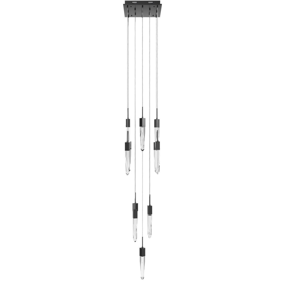 The Original Aspen Sputnik Chandelier in Dark Bronze/Clear Crystals by Avenue Lighting