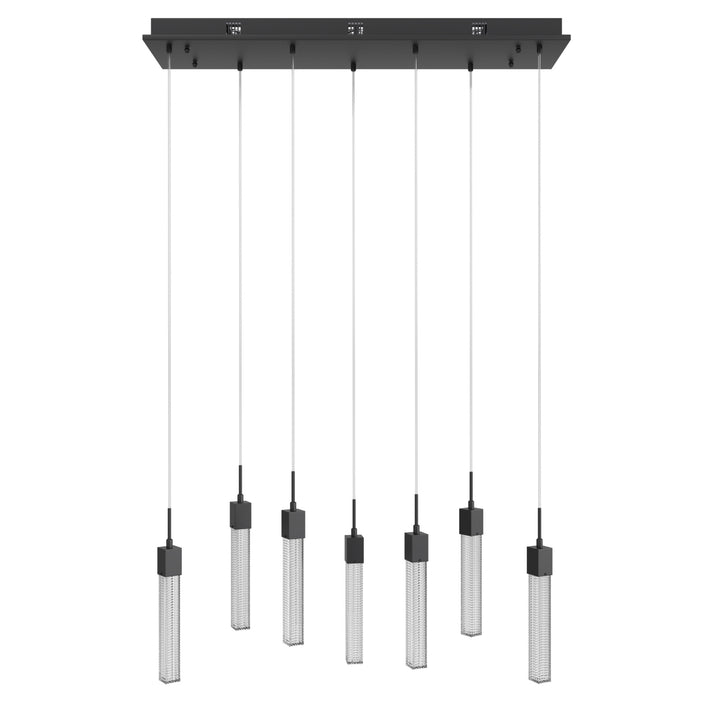 Boa LED Chandelier in Black/Studded Crystals by Avenue Lighting