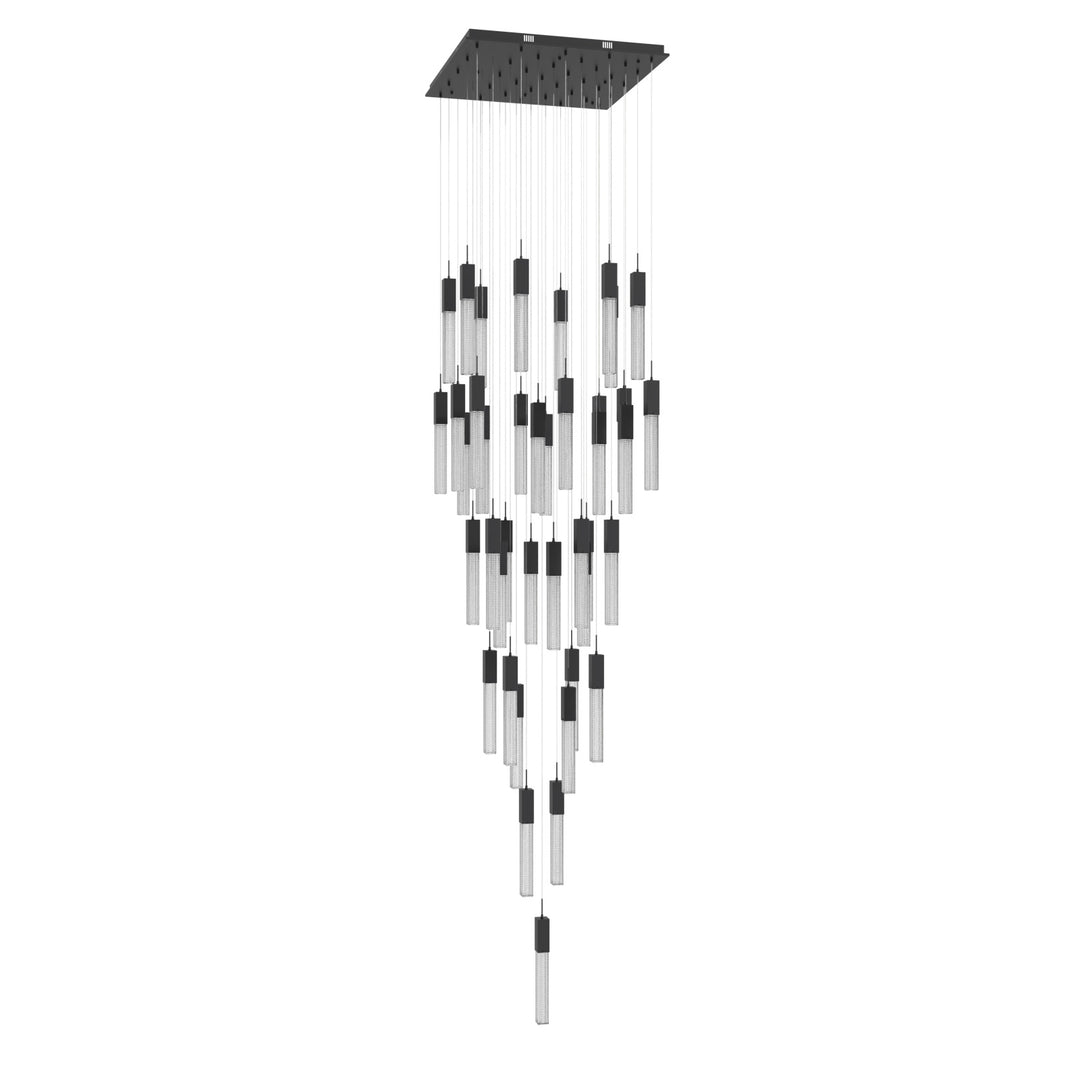 Boa Sputnik Chandelier in Black/Studded Crystals by Avenue Lighting