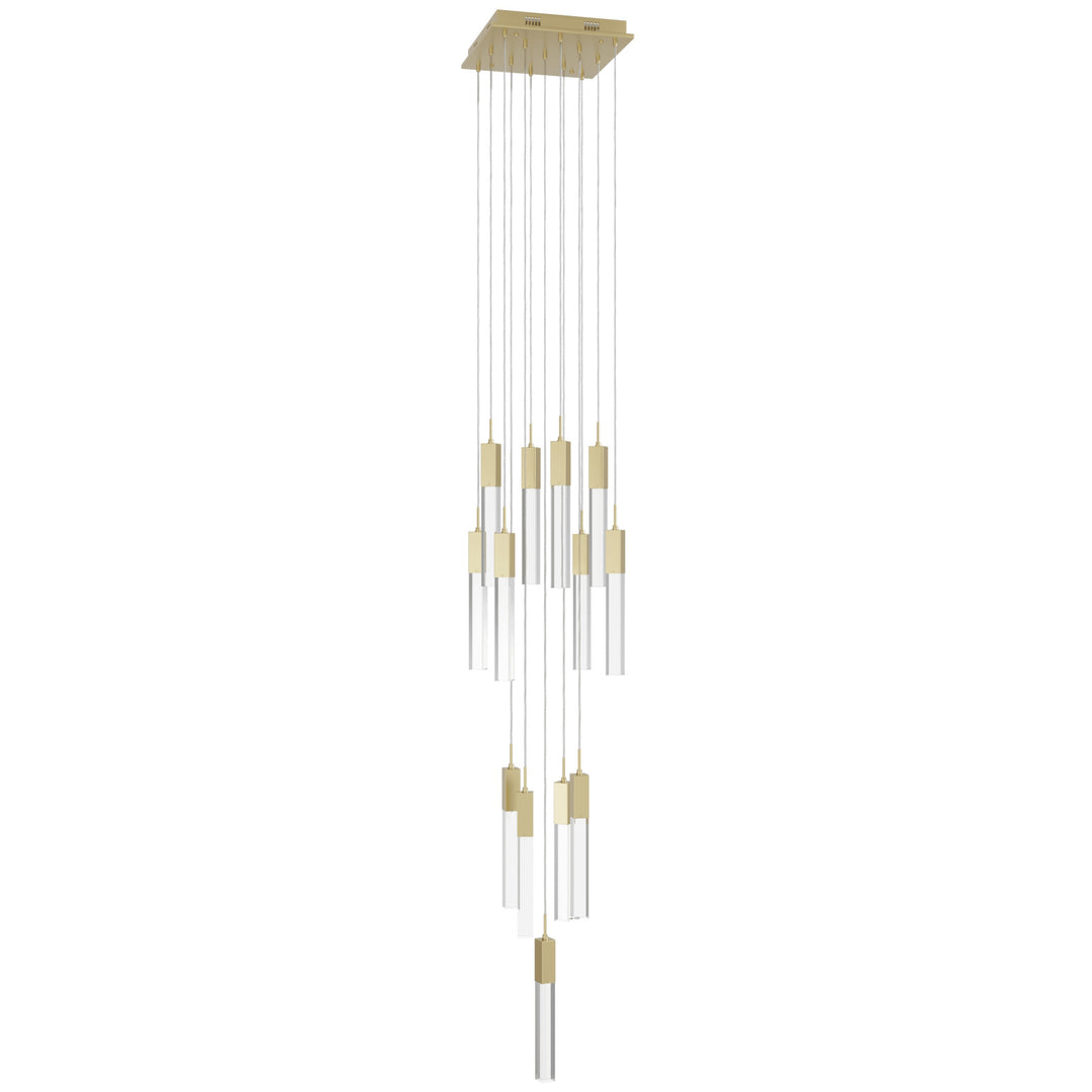 The Original Glacier Sputnik Chandelier in Brushed Brass/Clear Crystals by Avenue Lighting