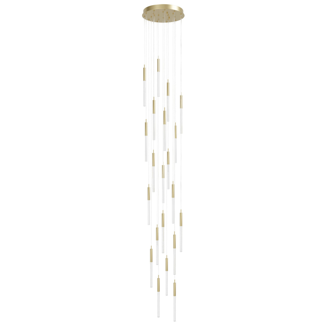 Main Street Chandelier in Brushed Brass/Snow by Avenue Lighting