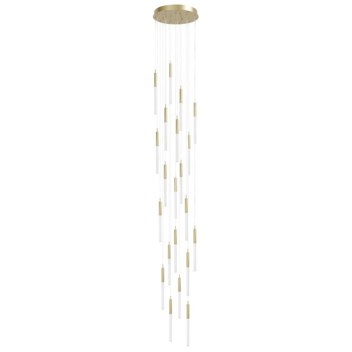 Main Street Chandelier in Brushed Brass/Snow by Avenue Lighting