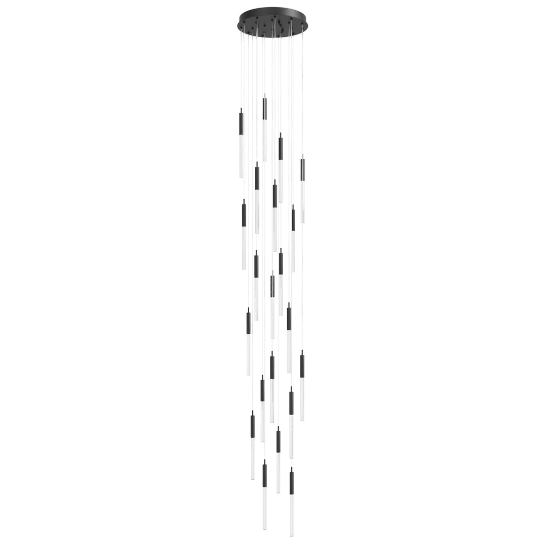 Main Street Chandelier in Black/Snow by Avenue Lighting