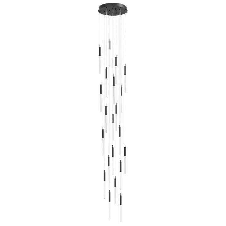 Main Street Chandelier in Black/Snow by Avenue Lighting