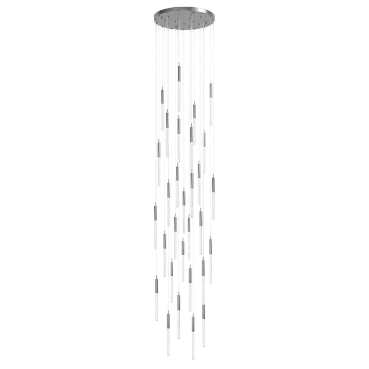 Main Street Chandelier in Polished Nickel/Snow by Avenue Lighting