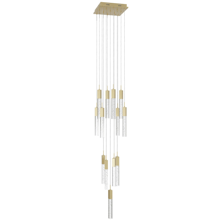 The Original Glacier Sputnik Chandelier in Brushed Brass/Bubbled Crystals by Avenue Lighting