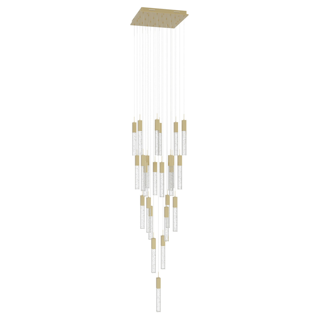 The Original Glacier Sputnik Chandelier in Brushed Brass/Bubbled Crystals by Avenue Lighting