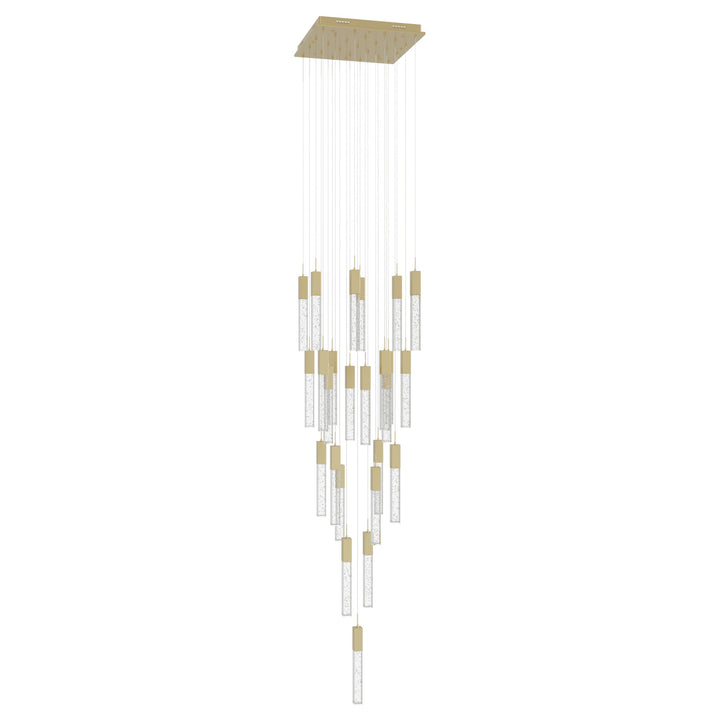 The Original Glacier Sputnik Chandelier in Brushed Brass/Bubbled Crystals by Avenue Lighting