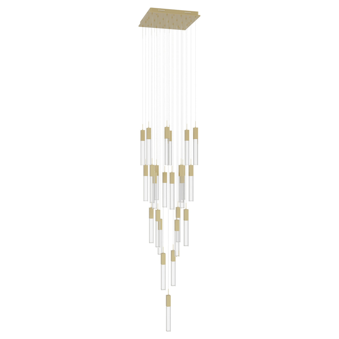 The Original Glacier Sputnik Chandelier in Brushed Brass/Clear Crystals by Avenue Lighting