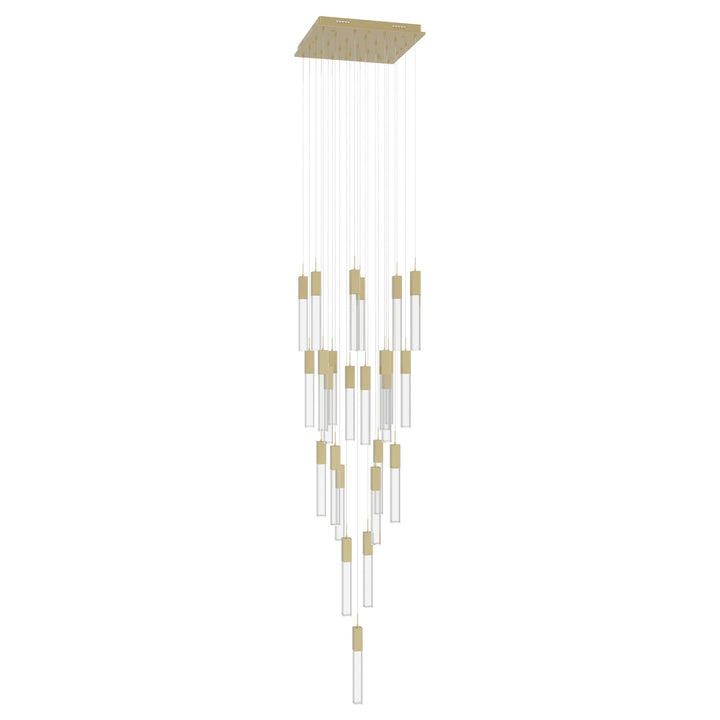 The Original Glacier Sputnik Chandelier in Brushed Brass/Clear Crystals by Avenue Lighting