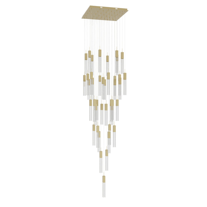 The Original Glacier Sputnik Chandelier in Brushed Brass/Bubbled Crystals by Avenue Lighting
