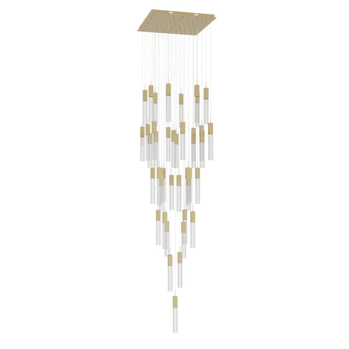 The Original Glacier Sputnik Chandelier in Brushed Brass/Clear Crystals by Avenue Lighting
