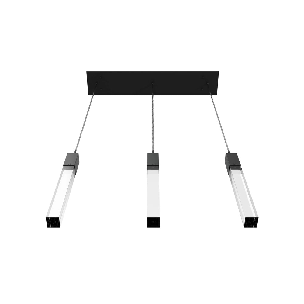 The Original Glacier Linear LED Chandelier, Black/Clear Crystals by Avenue Lighting - view 2