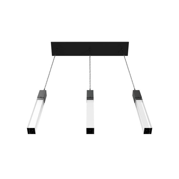 The Original Glacier Linear LED Chandelier, Black/Clear Crystals by Avenue Lighting - view 2