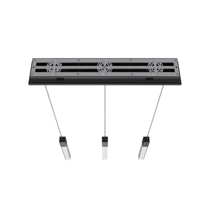 The Original Glacier Linear LED Chandelier, Black/Clear Crystals by Avenue Lighting - view 3