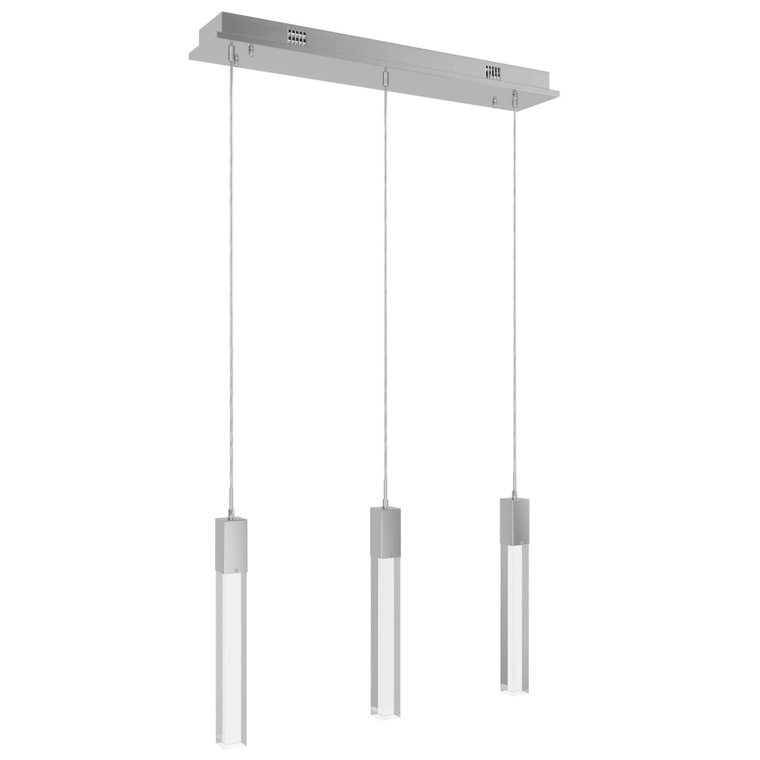 The Original Glacier Linear LED Chandelier in Polished Chrome/Clear Crystals by Avenue Lighting