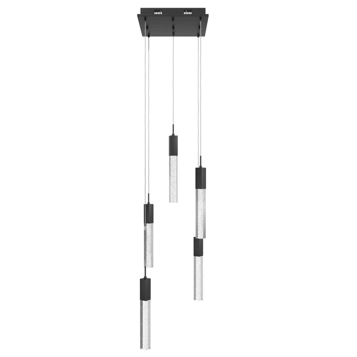 The Original Glacier LED Chandelier in Black/Bubbled Crystals by Avenue Lighting