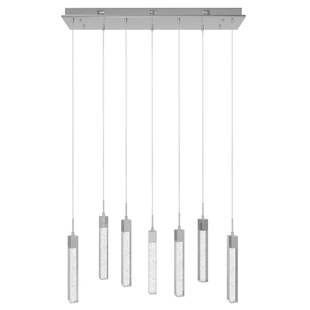 The Original Glacier LED Chandelier in Polished Chrome/Bubbled Crystals by Avenue Lighting