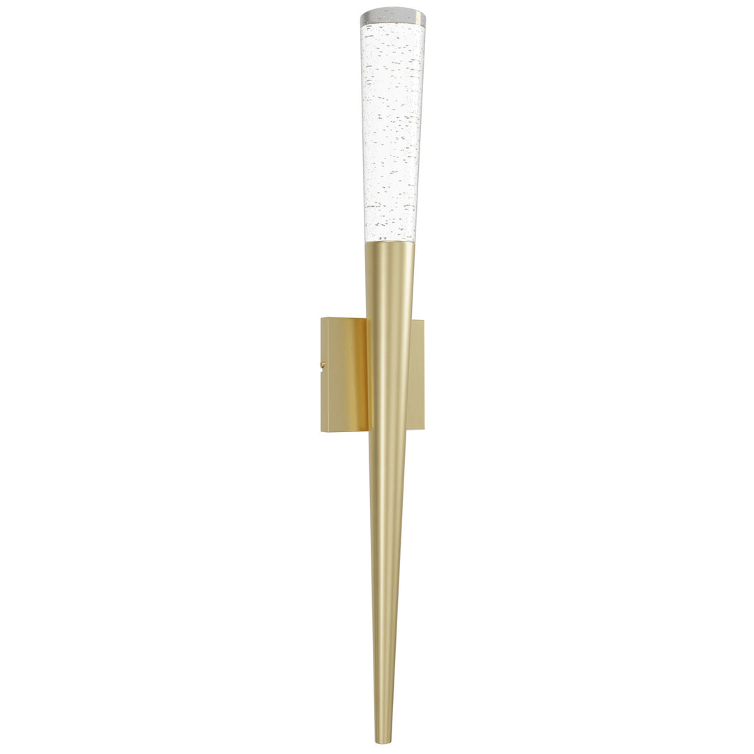 The Original Glacier Cone Shaped LED Wall Sconce in Brushed Brass/Bubbled by Avenue Lighting