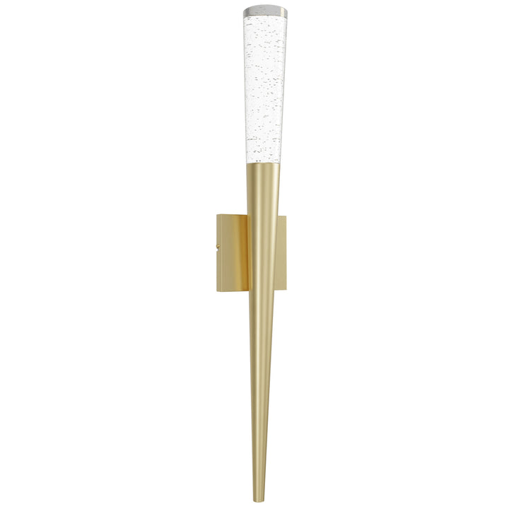 The Original Glacier Cone Shaped LED Wall Sconce in Brushed Brass/Bubbled by Avenue Lighting