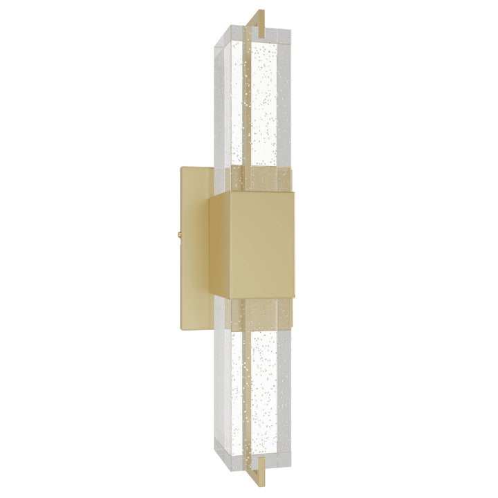 The Original Glacier LED Wall Sconce in Brushed Brass/Bubbled by Avenue Lighting