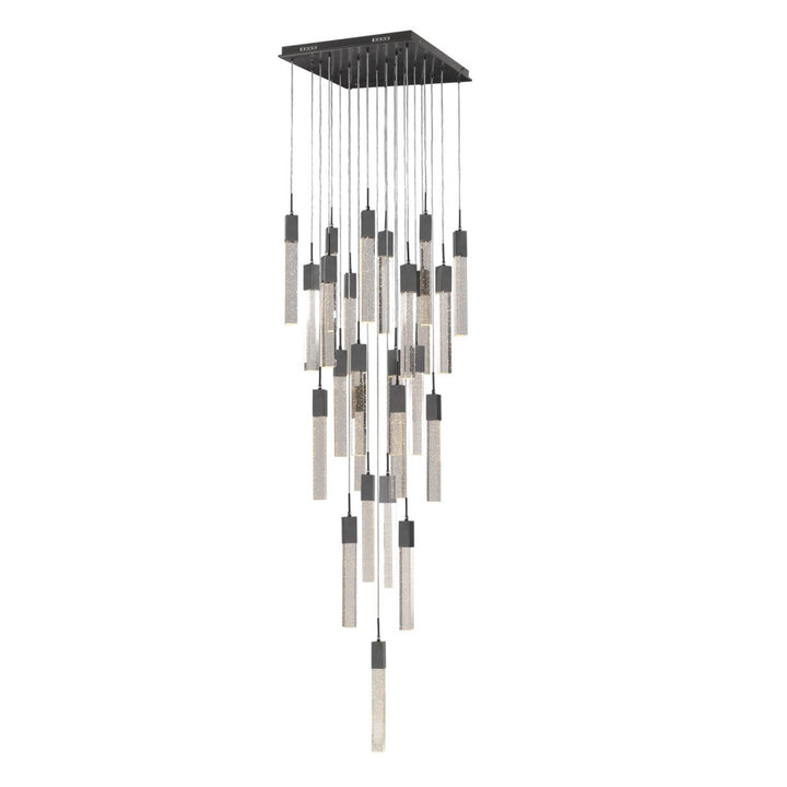 The Original Glacier Sputnik Chandelier in Dark Bronze/Bubbled Crystals by Avenue Lighting