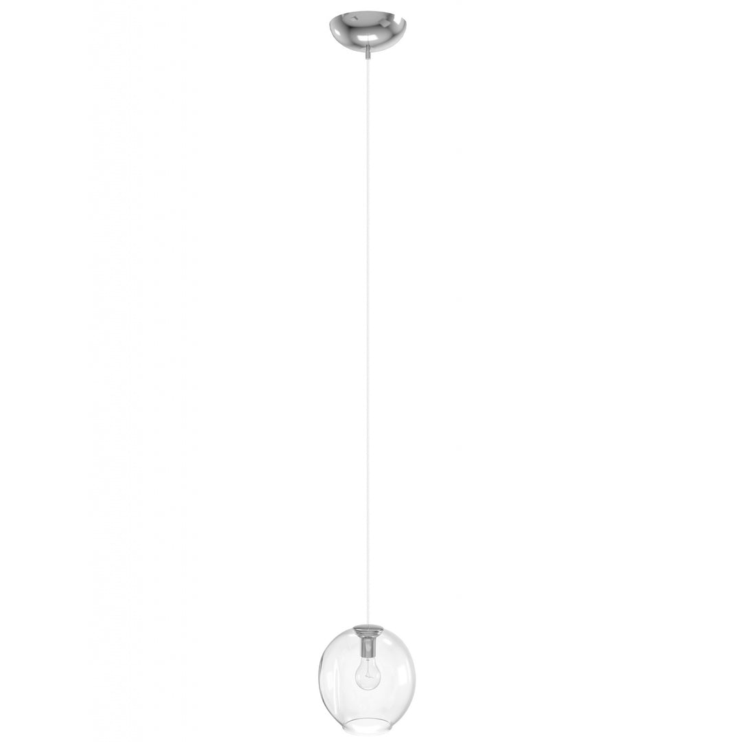 Fairfax Pendant in Matte Chrome/Clear Glass by Avenue Lighting
