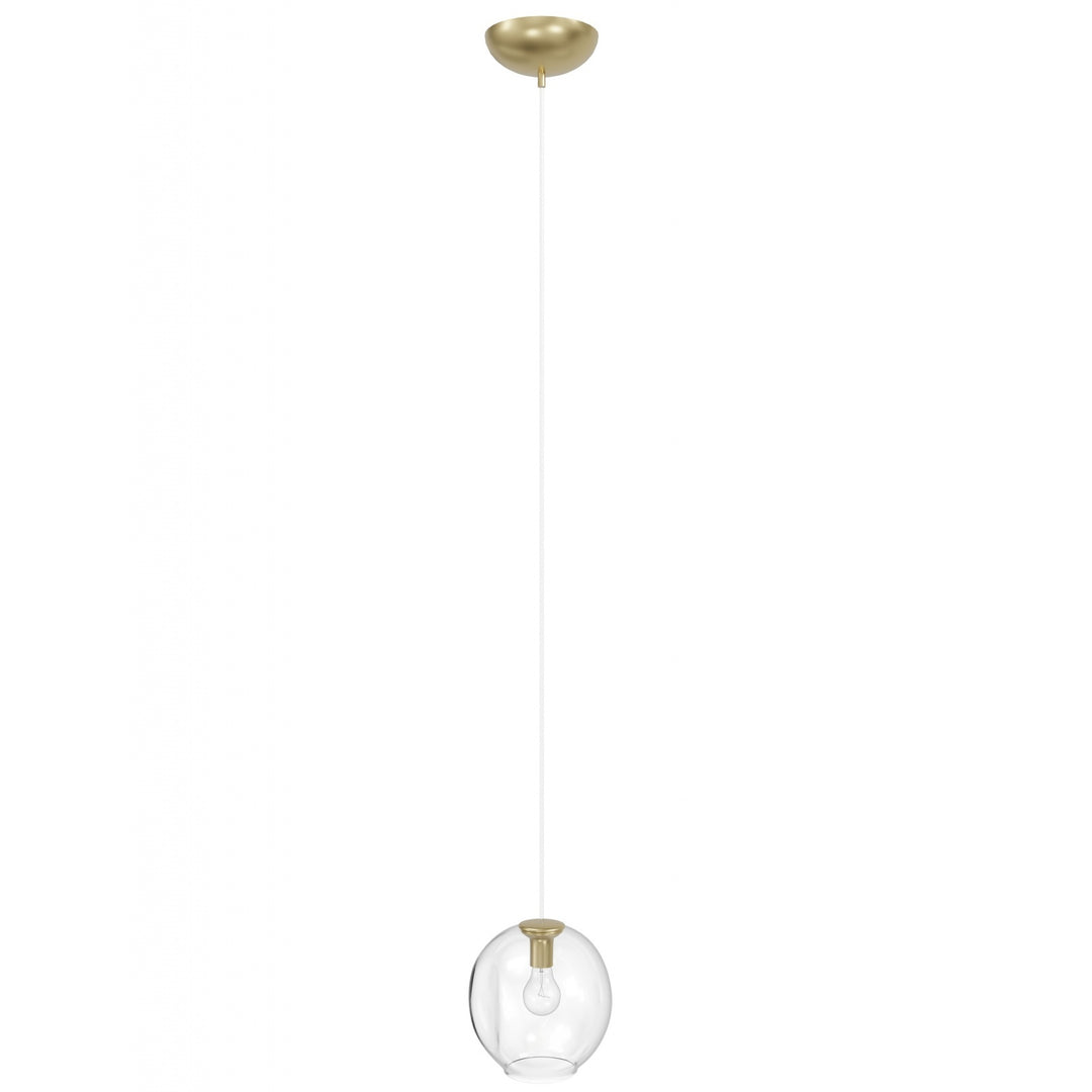 Fairfax Pendant in Brushed Brass/Clear Glass by Avenue Lighting