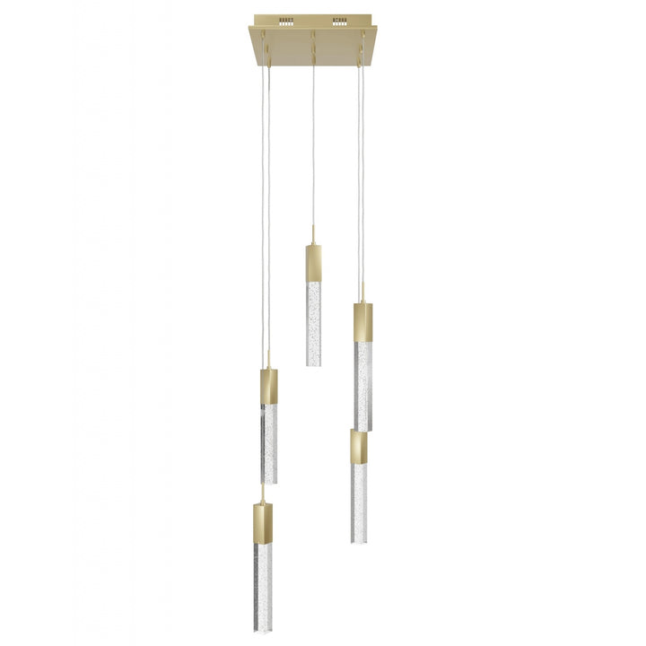 The Original Glacier LED Chandelier in Polished Chrome/Bubbled Crystals by Avenue Lighting