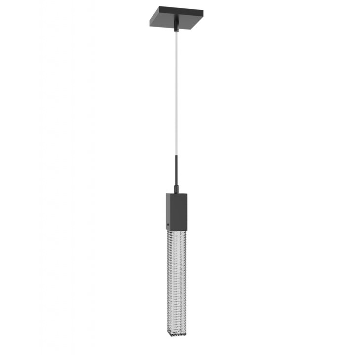 Boa LED Pendant in Dark Bronze/Studded Crystal by Avenue Lighting