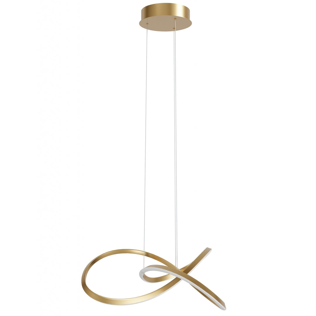 Windsor Spiral Ring 5-CCT LED Pendant in Golden Bronze by Avenue Lighting