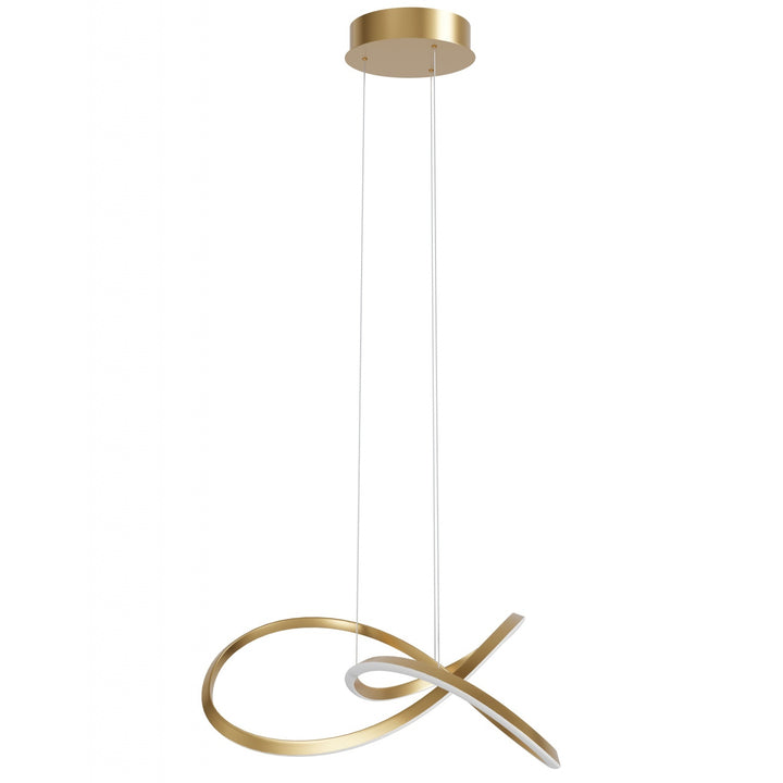 Windsor Spiral Ring 5-CCT LED Pendant in Golden Bronze by Avenue Lighting