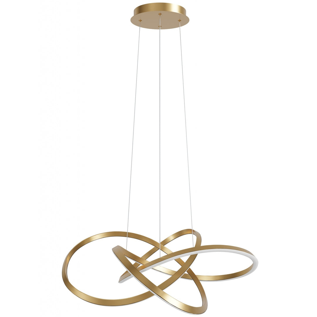 Windsor Spiral Ring 5-CCT LED Pendant in Golden Bronze by Avenue Lighting