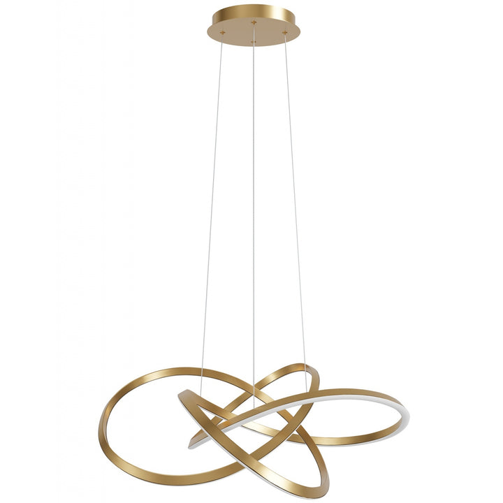 Windsor Spiral Ring 5-CCT LED Pendant in Golden Bronze by Avenue Lighting