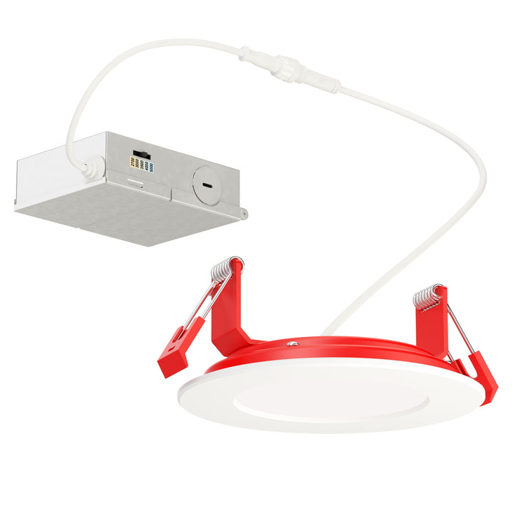 Fire Rated Slim Recessed Flat 5CCT White / White