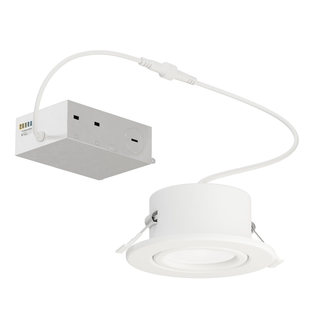 Slim Gimbal Recessed 5CCT White / White