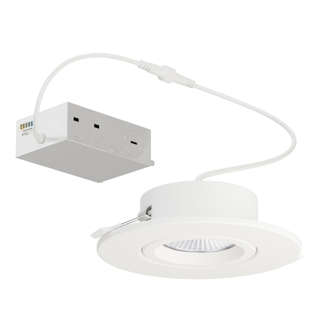 Slim Gimbal Recessed 5CCT White / White