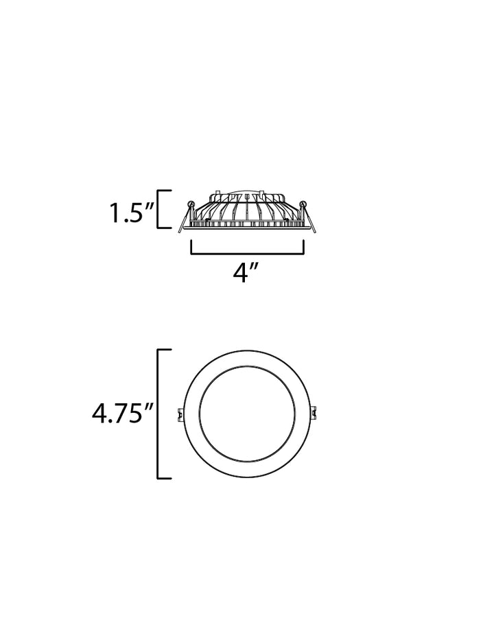 Cove LED Recessed Downlight dimensions diagram