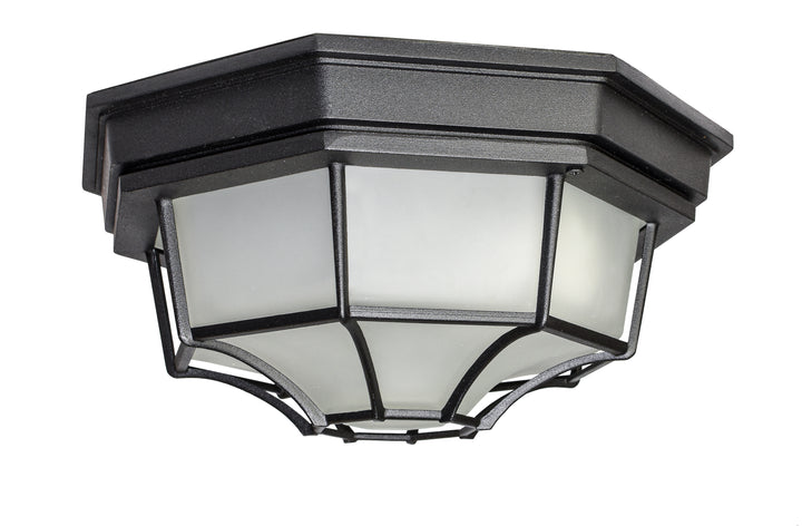 Crown Hill LED 1-Light Outdoor Ceiling Mount Black
