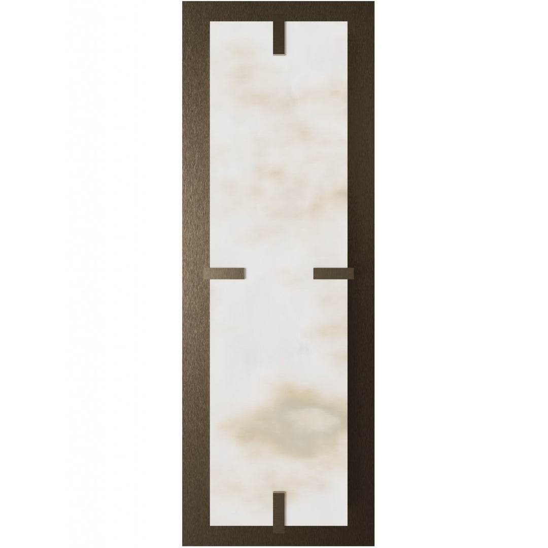 Sedona Alabaster 3-CCT LED Wall Sconce in Alabaster/Aged Brass by Avenue Lighting