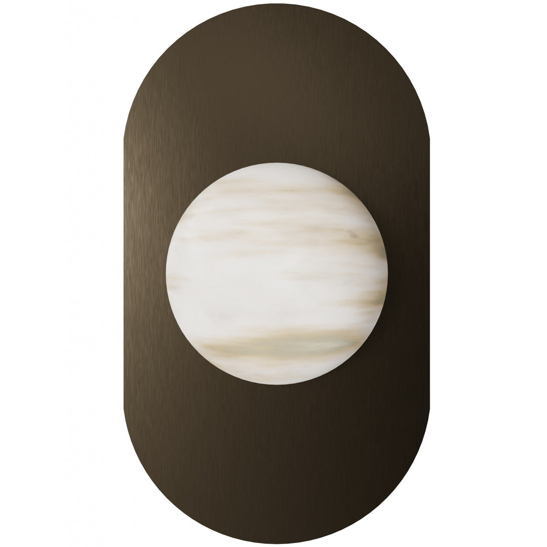 Sedona Alabaster 3-CCT LED Wall Sconce in Alabaster/Aged Brass by Avenue Lighting