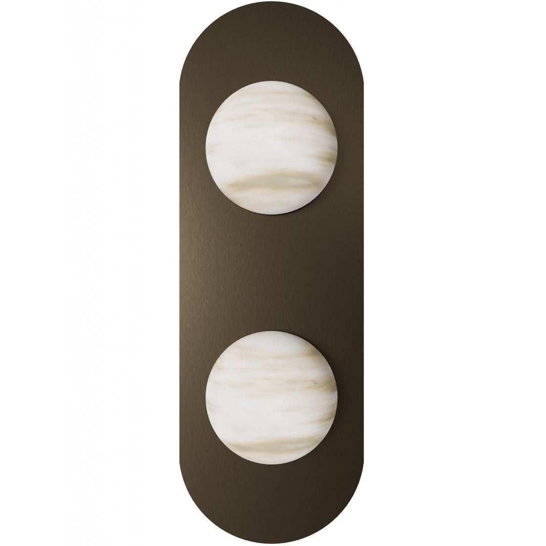 Sedona Alabaster 3-CCT LED Wall Sconce in Alabaster/Aged Brass by Avenue Lighting